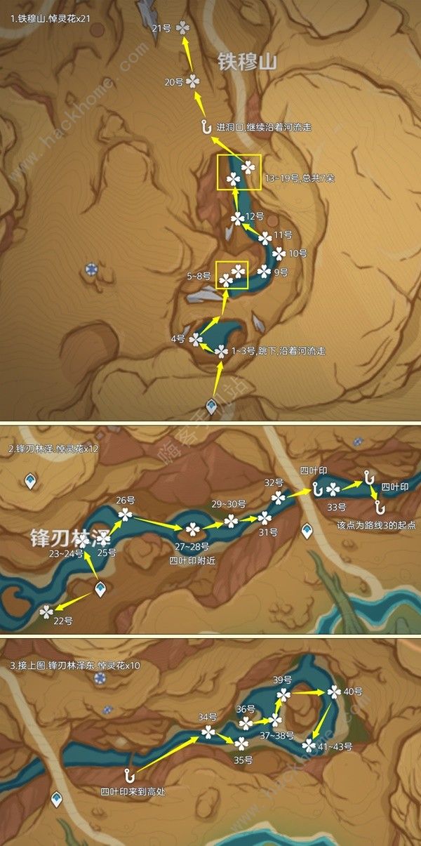 原神4.5悼灵花哪里多 4.5悼灵花采集路线图示一览图片1