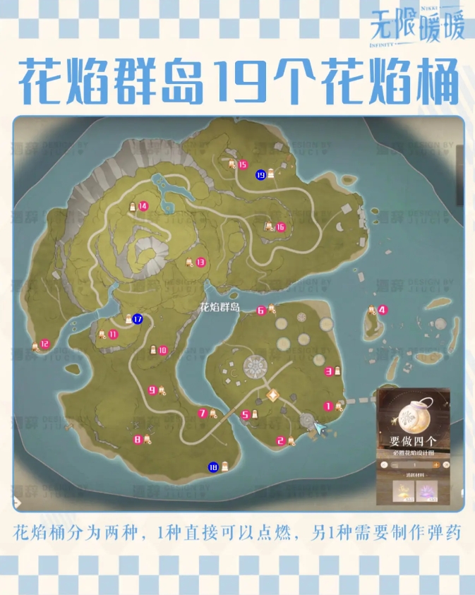 无限暖暖花焰群岛213个烟花|46个奇想气球位置大全​