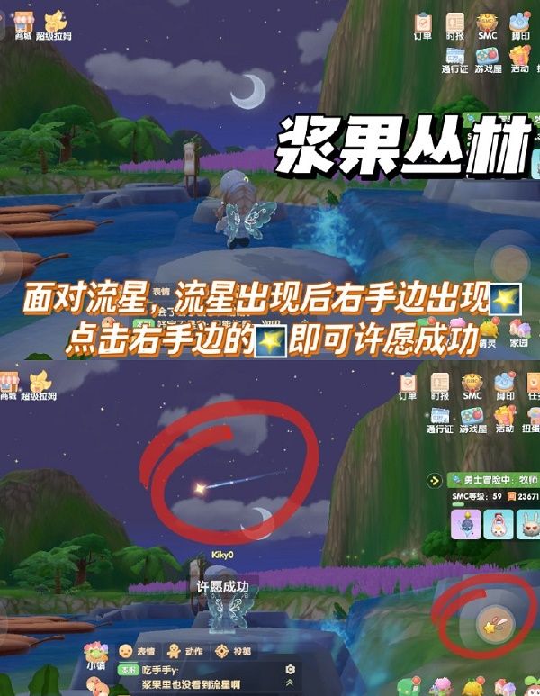 摩尔庄园手游星夜传说怎么许愿