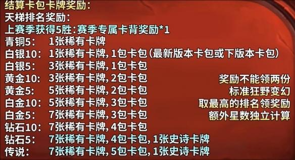 炉石传说天梯等级划分最新
