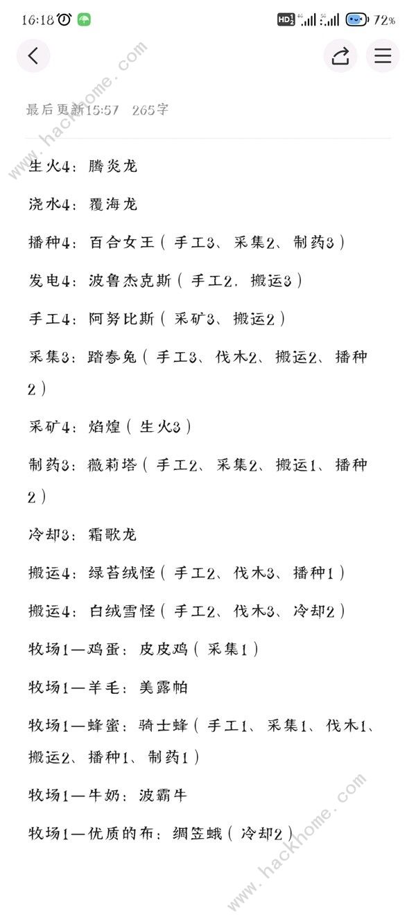 幻兽帕鲁分工帕鲁推荐 全基础设施帕鲁分配一览