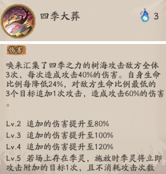 阴阳师新式神季技能是什么