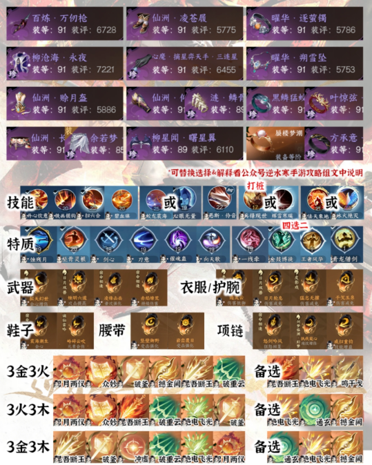 逆水寒手游PVE毕业装怎么搭配