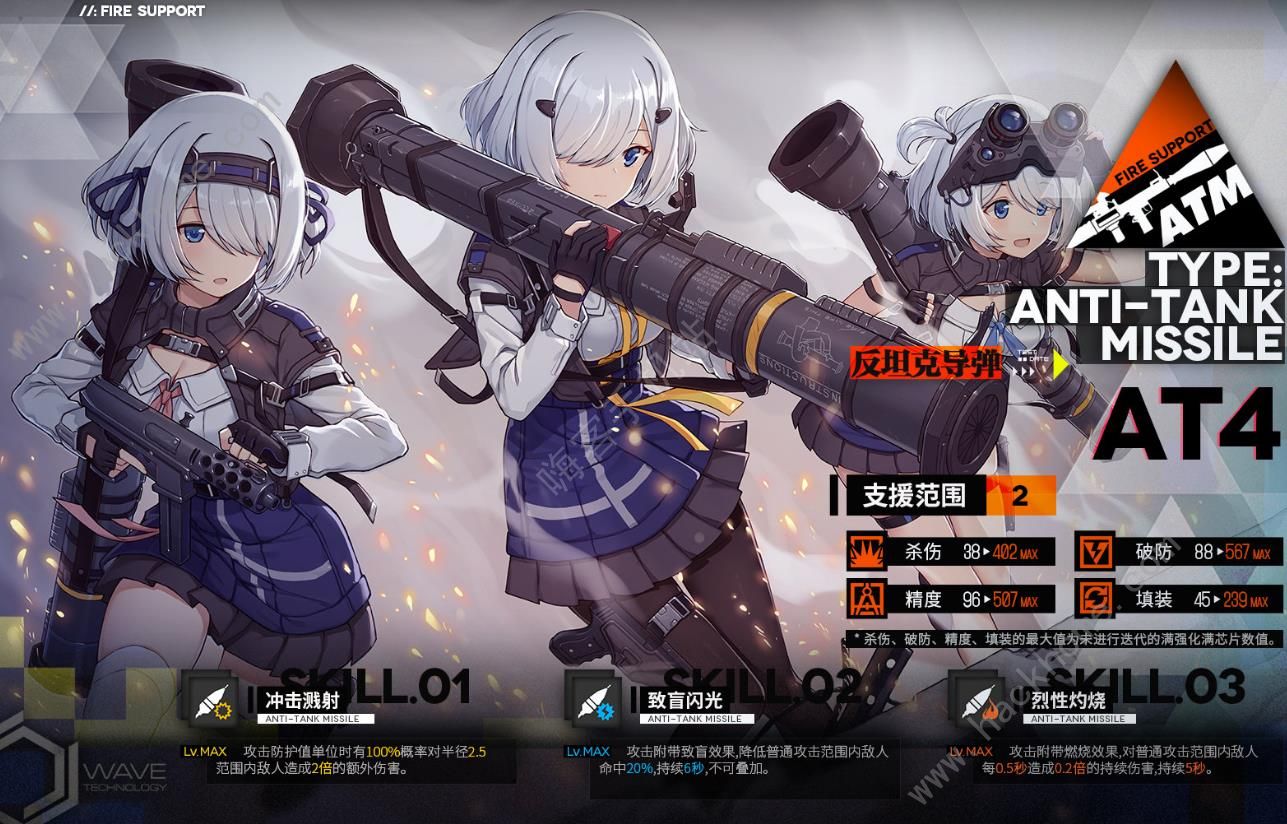 少女前线新重装部队AT4怎么样 反坦克导弹小队AT4属性详解