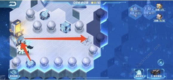 QQ飞车手游S18极速幻境第二天攻略 北地冰港88星通关路线推荐图片2