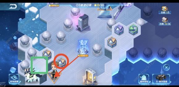QQ飞车手游S18极速幻境第二天攻略 北地冰港88星通关路线推荐图片4