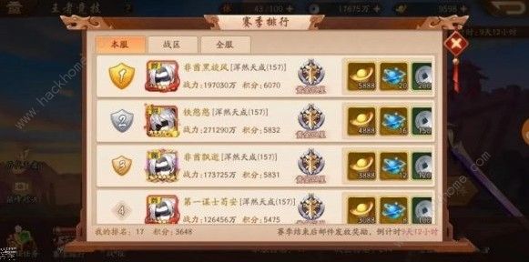 少年三国志2王者竞技有什么奖励 王者竞技奖励大全