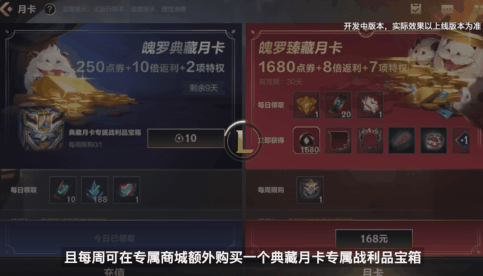 英雄联盟手游月卡有哪些奖励