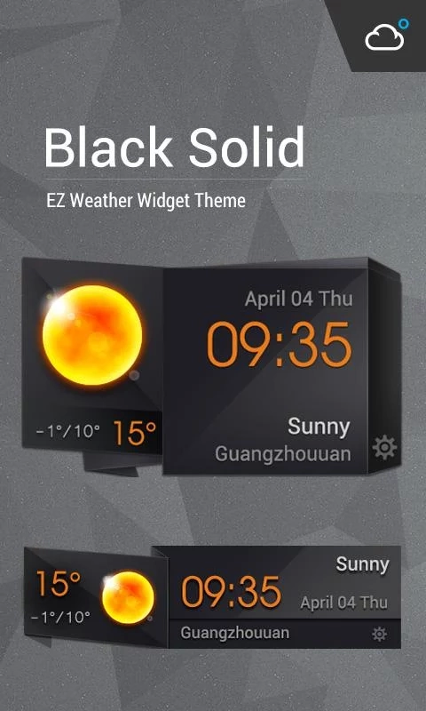 3d时钟天气固体黑色手机版app v3.1
